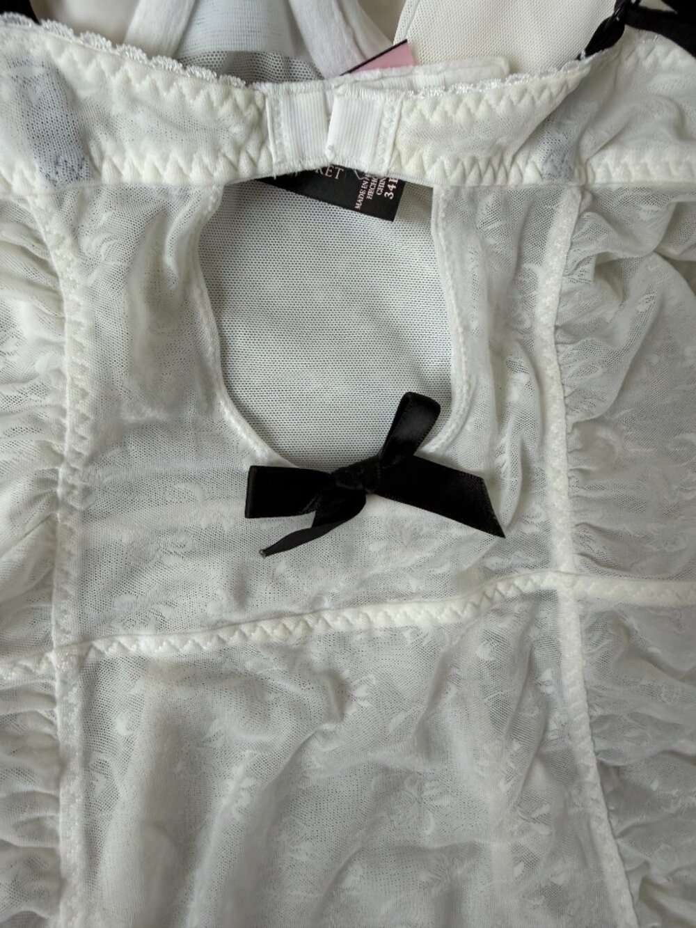 Victoria’s Secret Sexy Little Things White Lace Bustier Babydoll Garter Lingerie - Picture 7 of 10